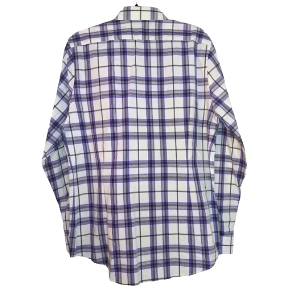 Express Extra Slim Fit checkered purple, white, gray, black dress shirt - Picture 3 of 7